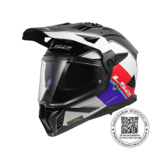 CASCO PARA MOTO LS2 MX702 PIONEER II RALLY ROJO BLANCO AZUL