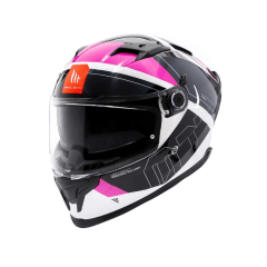 CASCO PARA MOTO MT HELMETS BRAKER SV A8 LAB ROSA BRILLO