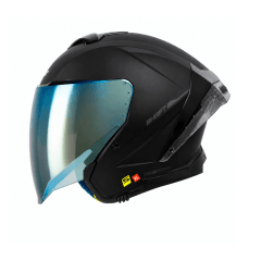 CASCO PARA MOTO SHAFT 246SP SOLID NEGRO GRIS OSCURO ABIERTO