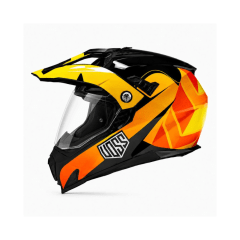 CASCO VOSS 601 D2 MULTIPROPÓSITO NARANJO | DOBLE VISOR Y HOMOLOGACIÓN CHILENA
