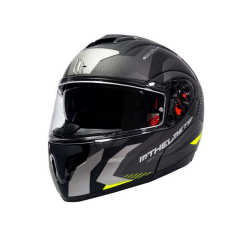 CASCO PARA MOTO MT HELMETS ATOM SV HÍBRIDO F2 AMARILLO FLÚOR