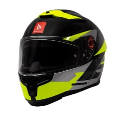 CASCO MT FF114 HUMMER QUO B13 AMARILLO FLÚOR BRILLO | VISIBLE EN CUALQUIER CAMINO (VISOR OSCURO DE REGALO)
