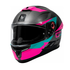 CASCO MT FF114 HUMMER QUO C9 ROSA BRILLO | DESTACA EN CADA RECORRIDO CON SEGURIDAD (VISOR OSCURO DE REGALO)