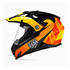 CASCO VOSS 601 D2 MULTIPROPÓSITO NARANJO | DOBLE VISOR Y HOMOLOGACIÓN CHILENA