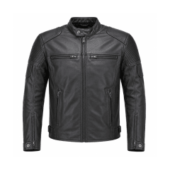 CHAQUETA APACHE HOMBRE CUERO VACUNO 1,3 MM NEGRA