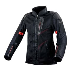 CHAQUETA LS2 ALBA VERANO MUJER NEGRA ROJO | SEGURIDAD PARA CADA KILÓMETRO
