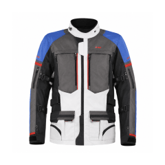 CHAQUETA LS2 NORWAY NEGRA AZUL GRIS ROJA PROTECCIONES CE