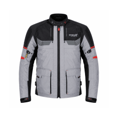 CHAQUETA PARA MOTO ATROX ANDES CON PROTECCIONES NEGRA GRIS