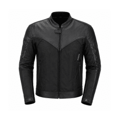 CHAQUETA MIXTA CUERO CORDURA NEGRA PARA MOTO | PROTECCIÓN, ESTILO Y RESISTENCIA