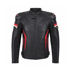CHAQUETA DE CUERO PARA MOTO WINDESIGN KANE CON PROTECCIONES CE