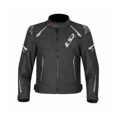 CHAQUETA PARA MOTO LS2 ZOOM NEGRA IMPERMEABLE