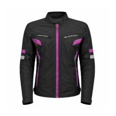 CHAQUETA MOTO MUJER ZOQA NEGRO MORADO