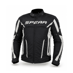CHAQUETA PARA MOTO CONCORDE CON PROTECCIONES Y FORRO TÉRMICO NEGRA Y GRIS
