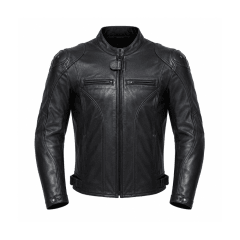 CHAQUETA PARA MOTO CUERO MERCURIO CON JOROBA HUMP