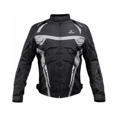 CHAQUETA PARA MOTOCICLISTAS SAFE DRIVE NEGRA GRIS | PARA SUPERAR CUALQUIER DESAFÍO