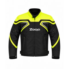CHAQUETA PARA MOTO SAFE DRIVE NEGRA VERDE FLÚOR