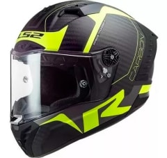 CASCO INTEGRAL CARBONO LS2 FF805 THUNDER RACING1 AMARILLO MATE