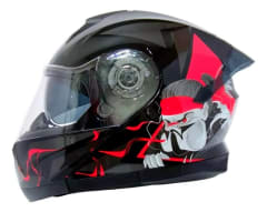 Casco Abatible Ghb 162 free diseño negro rojo