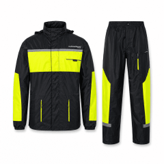 TRAJE DE LLUVIA IMPERMEABLE PARA MOTO REFLECTANTE 2 PIEZAS | PROTECCIÓN TOTAL CONTRA LA LLUVIA