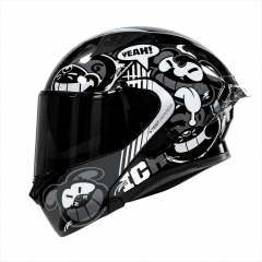 CASCO ICH 3120 TURN ON N7 SM | CASCO ABATIBLE CERTIFICADO DOT 3CV CON SUN VISOR