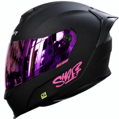 CASCO SHAFT 502SP SOLID NEGRO FUCSIA | CASCO INTEGRAL CERTIFICADO DOT ACREDITADO