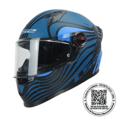 CASCO LS2 FF816 COSMOS BEATS NEGRO AZUL MATE