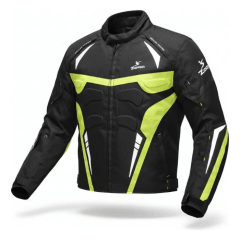 Chaquetas Para Motociclistas Safe Drive Negra Verde Fluor