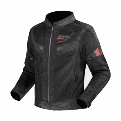 CHAQUETA LS2 GARDA AIR NEGRA ROJA