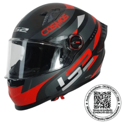 CASCO LS2 FF816 COSMOS MODOK NEG ROJO MATE ST