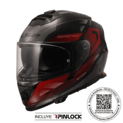 CASCO LS2 FF800 STORM II KRONOS ROJO GRIS