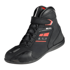 BOTA LS2 GARRA NEGRA ROJA HOMBRE