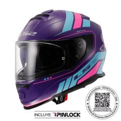 CASCO LS2 FF800 STORM II FIST MORADO AZUL MATE