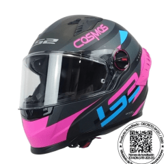 CASCO LS2 FF816 COSMOS MODOK NEGRO ROSA MATE