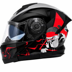 CASCO ABATIBLE GHB 162 FREE DISEÑO NEGRO ROJO | ESTILO Y SEGURIDAD EN CADA VIAJE