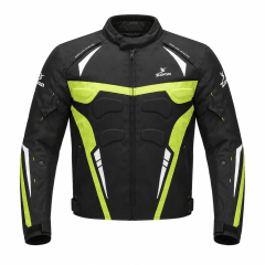 CHAQUETA SAFE DRIVE NEGRA VERDE FLÚOR | CONQUISTA CUALQUIER TERRENO CON CONFIANZA