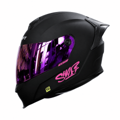 CASCO SHAFT 502SP SOLID NEGRO FUCSIA | CASCO INTEGRAL CERTIFICADO DOT ACREDITADO