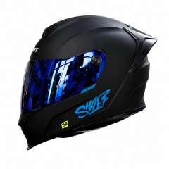 CASCO SHAFT 502SP SOLID NEGRO AZUL | CASCO INTEGRAL CERTIFICADO DOT ACREDITADO