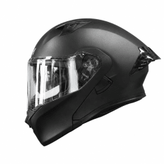 CASCO ICH 3120 SOLID NEGRO OPACO | CASCO ABATIBLE CERTIFICADO DOT CON SUN VISOR