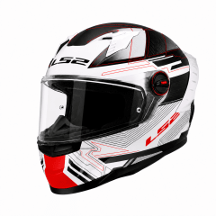 CASCO LS2 FF816 COSMOS DIGITAL BLANCO NEGRO ROJO | CERTIFICADO ECE 22.06