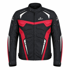 CHAQUETA PARA MOTOCICLISTAS SAFE DRIVE NEGRA ROJO | NACIDA PARA DESAFÍOS