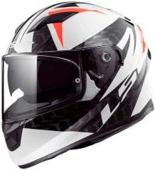 Casco Ls2 Ff320 Stream Evo Commander Blanco Negro Rojo