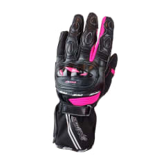 GUANTE ATROX MIG CUERO Y TEXTIL NEGRO ROSA