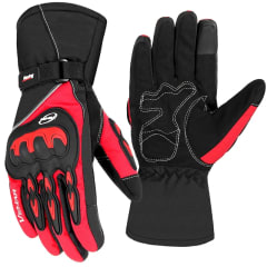 Guantes Para Moto Largos Invierno Protección Frio Axe ROJO