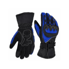 GUANTES PARA MOTO LARGOS INVIERNO AXE AZUL