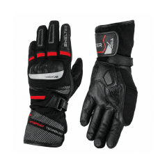 GUANTES MOTO IMPERMEABLES SHELTER BELIZE WP NEGRO ROJO WATERPROOF