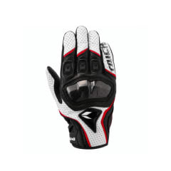 GUANTES PARA MOTO TAICHI CON PROTECCIÓN DE CARBONO BLANCO NEGRO