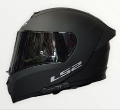 Casco LS2 FF390 Breaker EVO Solid Negro Mate (Con mica transparente oscura no incluida)