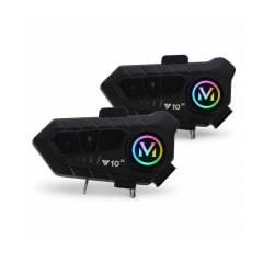 INTERCOMUNICADORES SET X2 BLUETOOTH PARA CASCO Y-10 RECARGABLES CON LUZ