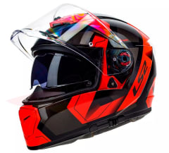 Casco Integral Ls2 Ff390 Breaker Evo Physics Negro Rojo