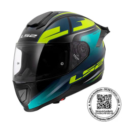 CASCO LS2 FF802 FLASH II IMPACT AZUL AMARILLO MATTE